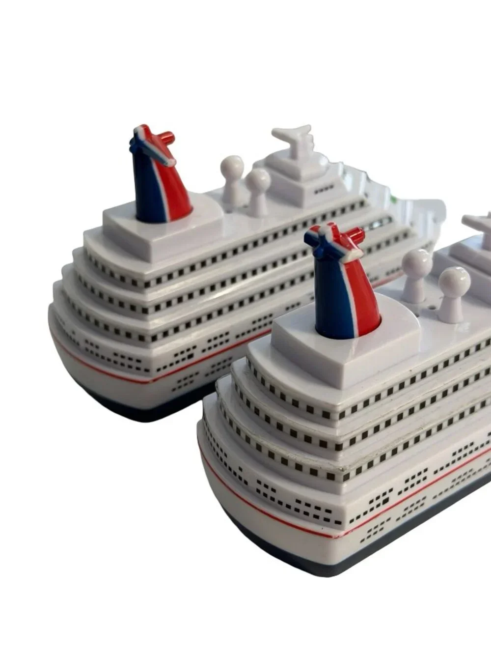Carnival Cruise Ship Pull Back Toy Lot of 2 Light Up Horn Sound Ships Broken Fin